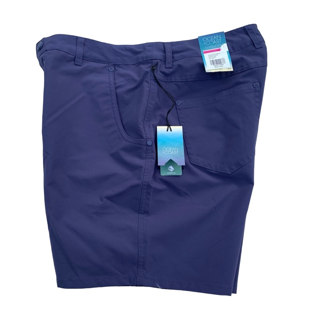 NWT Ocean + Coast Navy Blue Stretch Classic Fit Short Womens 6